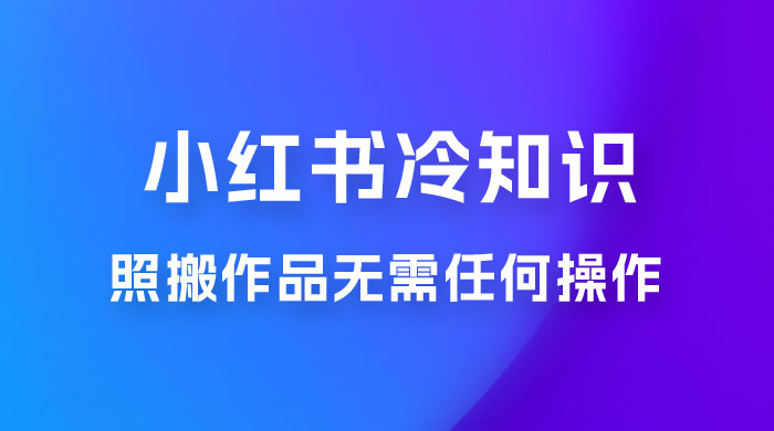 小红书蒲公英第二弹冷知识新玩法，照搬作品无需任何操作，轻松日入2000+！ - 入巷拾玖