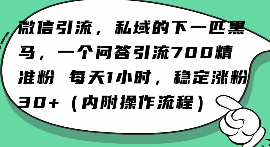 利用 AI 回答微信“问一问”，私域的下一匹黑马，一个问答引流 100 精准粉 - 入巷拾玖