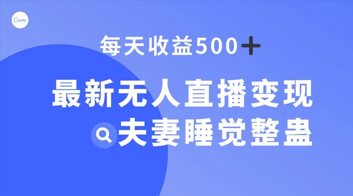 最新无人直播变现，夫妻睡觉整蛊，每天躺赚 500+ - 入巷拾玖
