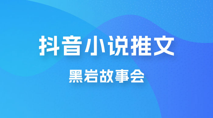 抖音小说推文项目玩法拆解，黑岩故事会，操作简单 0 门槛 - 入巷拾玖