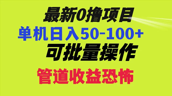 最新 0 撸项目，每天看看广告，单机 50-100+ 可批量操作 - 入巷拾玖