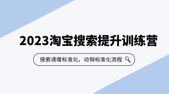 2023 淘宝搜索 · 提升训练营：搜索·递增标准化，动销标准化流程 - 入巷拾玖