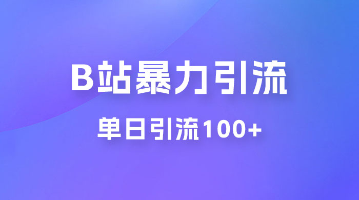 B 站暴力引流新玩法，单日引流 100+ - 入巷拾玖