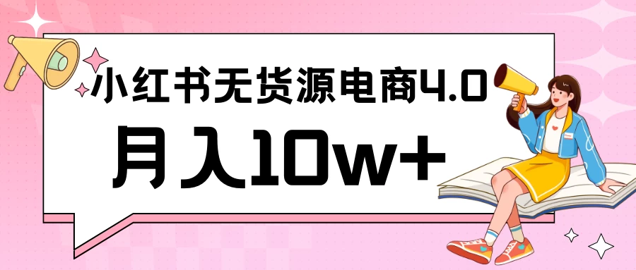 小红书新电商实战 无货源实操从0到1月入10w+ 联合抖音放大收益 - 入巷拾玖
