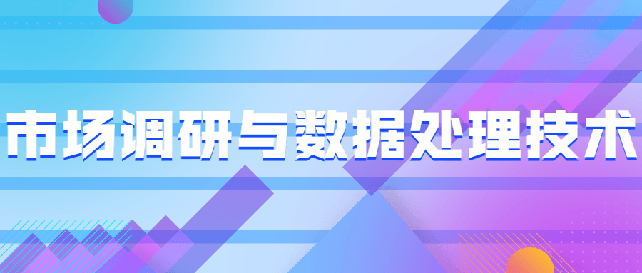 市场调研与数据处理技术 - 入巷拾玖