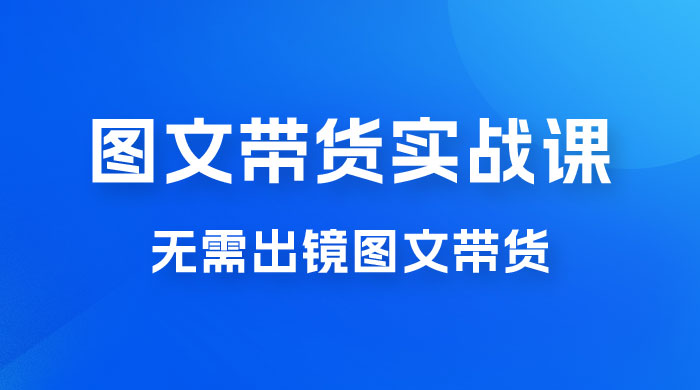 图文带货实战课：无需出镜图文带货 2023 新风口，快速出爆款（ 33 节） - 入巷拾玖