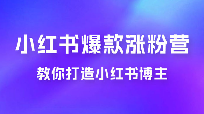 17 天小红书爆款涨粉营，广告变现方向：教你打造小红书博主 IP、接广告变现的 - 入巷拾玖
