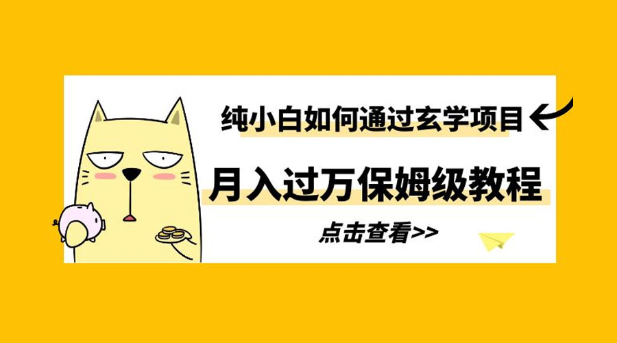 纯小白如何通过玄学项目月入过万 保姆级教程 - 入巷拾玖