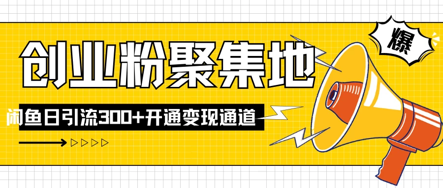 导师IP计划如何跑通闲鱼，日入创业粉300+，开通变现渠道 - 入巷拾玖