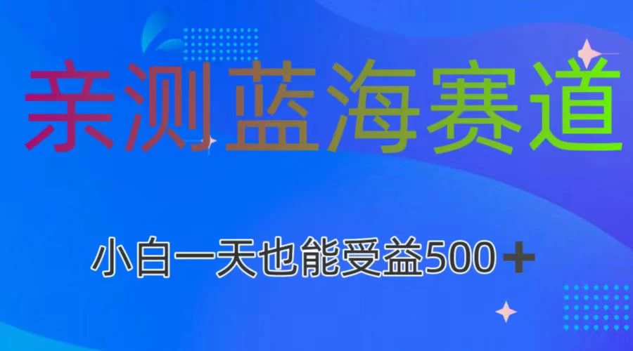 亲测蓝海赛道，利用AI创作，小白一天收益500+ - 入巷拾玖