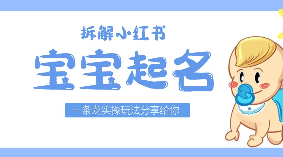 拆解小红书宝宝起名虚拟副业项目：一条龙实操玩法分享给你「教程+软件」 - 入巷拾玖