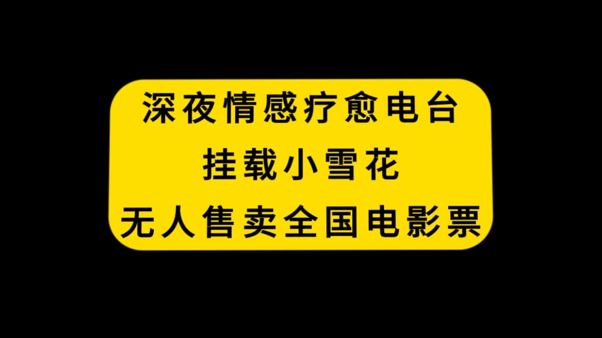 深夜情感疗愈电台，挂载小雪花，无人售卖全国电影票 - 入巷拾玖
